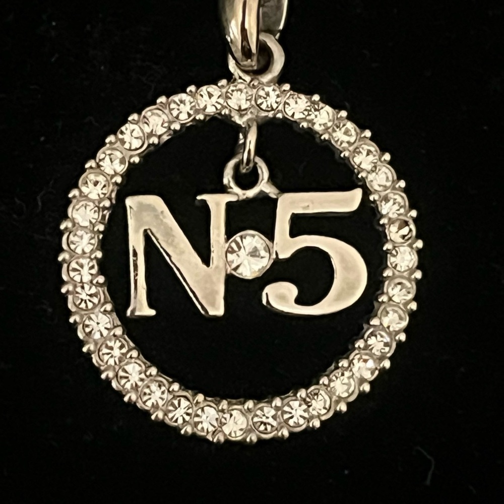 Fashion Jewelry Channel #5 Gold-Tone Rhinestones Charm
